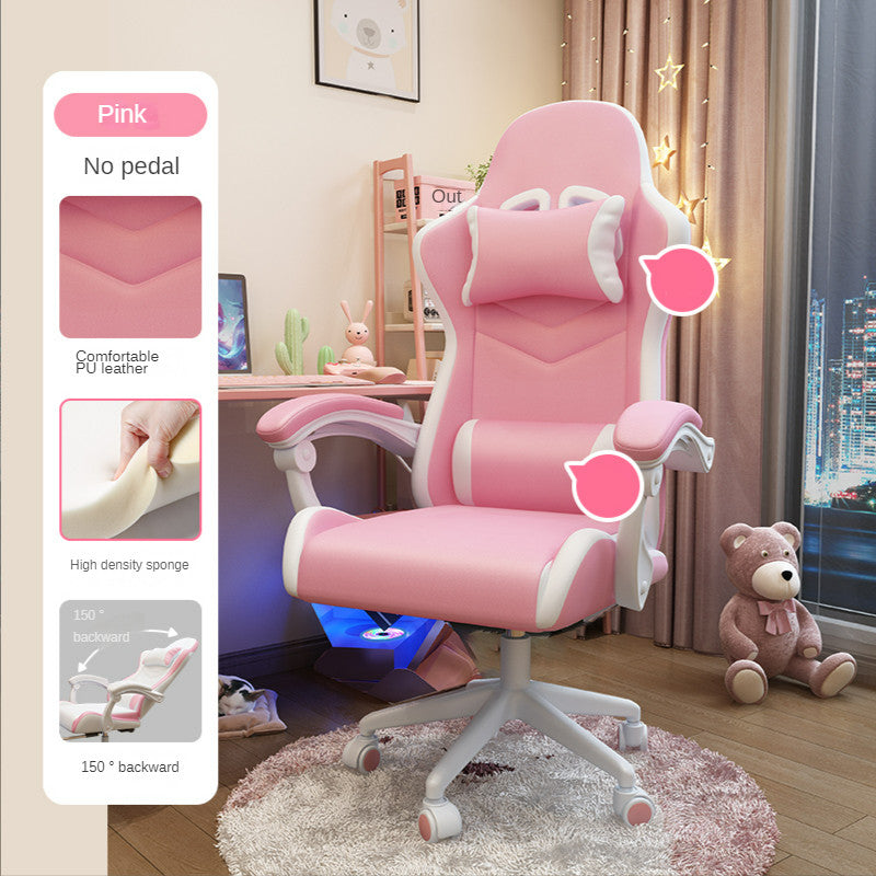 Charming Girls Bedroom Gaming Chair - Plush Comfort for Endless Fun!