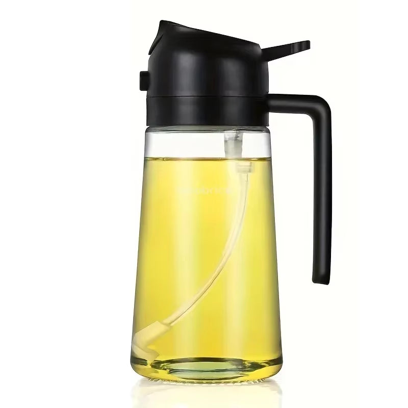 Versatile Olive Oil Spray Bottle - 2-in-1 Kitchen Dispenser for Easy Cooking and Meal Prep