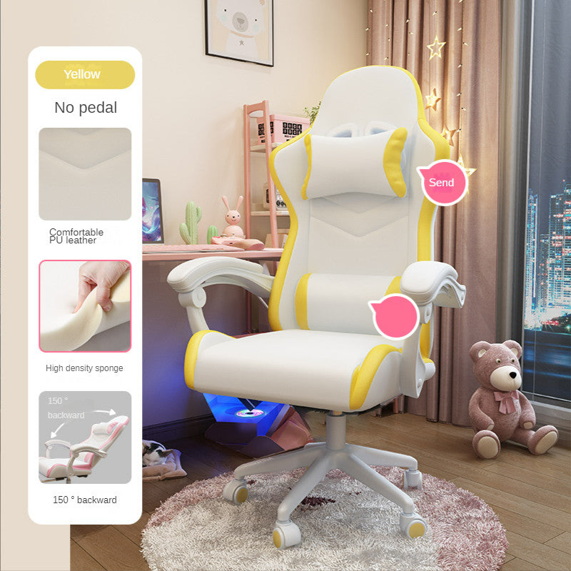 Charming Girls Bedroom Gaming Chair - Plush Comfort for Endless Fun!