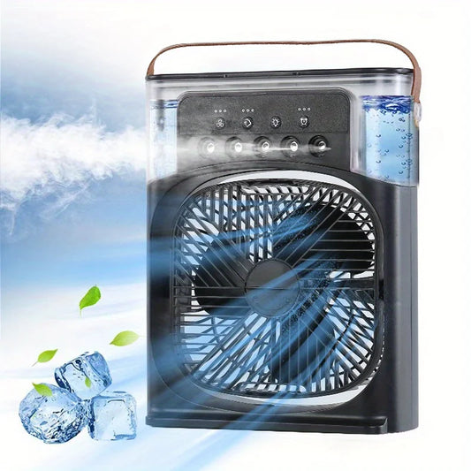 Compact 3-Speed Portable Air Conditioner Fan – Stay Cool Anywhere!