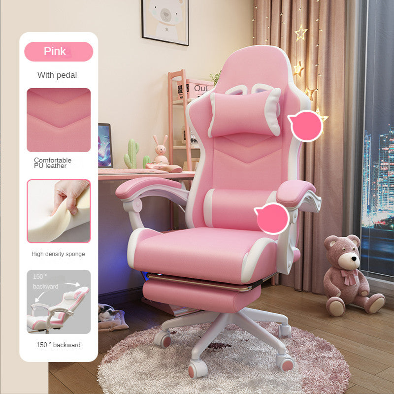 Charming Girls Bedroom Gaming Chair - Plush Comfort for Endless Fun!