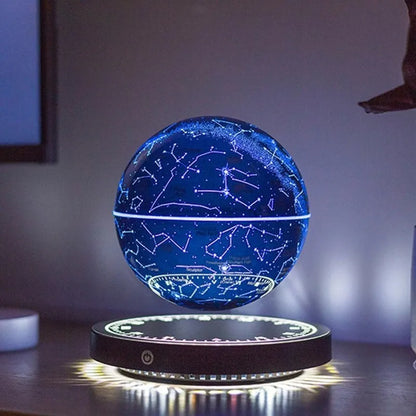 Magnetic Levitation LED Earth Globe - Floating Rotating Bedside Lamp for Galactic Decor & Unique Christmas Gifts