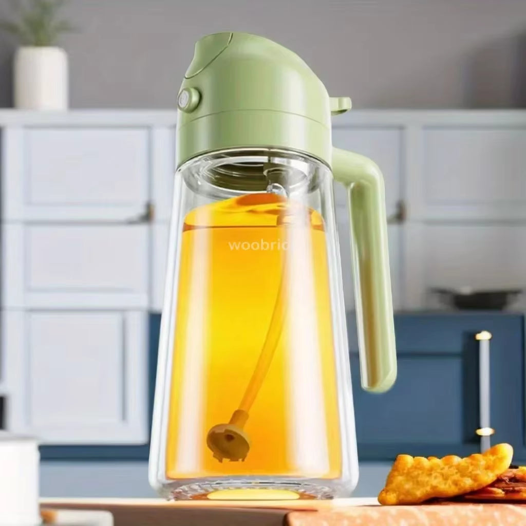 Versatile Olive Oil Spray Bottle - 2-in-1 Kitchen Dispenser for Easy Cooking and Meal Prep