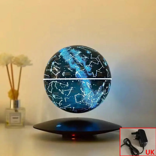 Magnetic Levitation LED Earth Globe - Floating Rotating Bedside Lamp for Galactic Decor & Unique Christmas Gifts