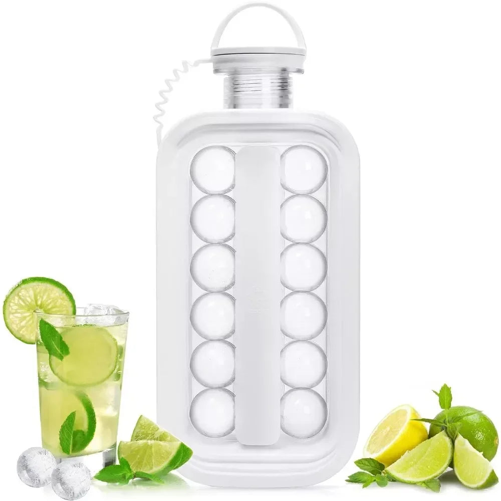 17-Grid Portable Silicone Ice Ball Maker - 2-in-1 Ice Cube Mold for Kitchen and Bar Gadgets