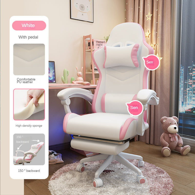 Charming Girls Bedroom Gaming Chair - Plush Comfort for Endless Fun!