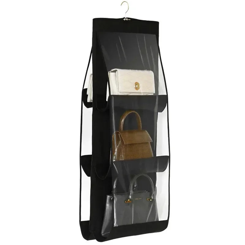 Double-Sided Transparent Hanging Storage Bag for Wardrobe – Six Layers with Hook for Ultimate Organization