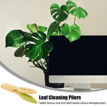 Portable Wooden Leaf Cleaning Tongs - Essential Garden Tool for Easy Plant Care