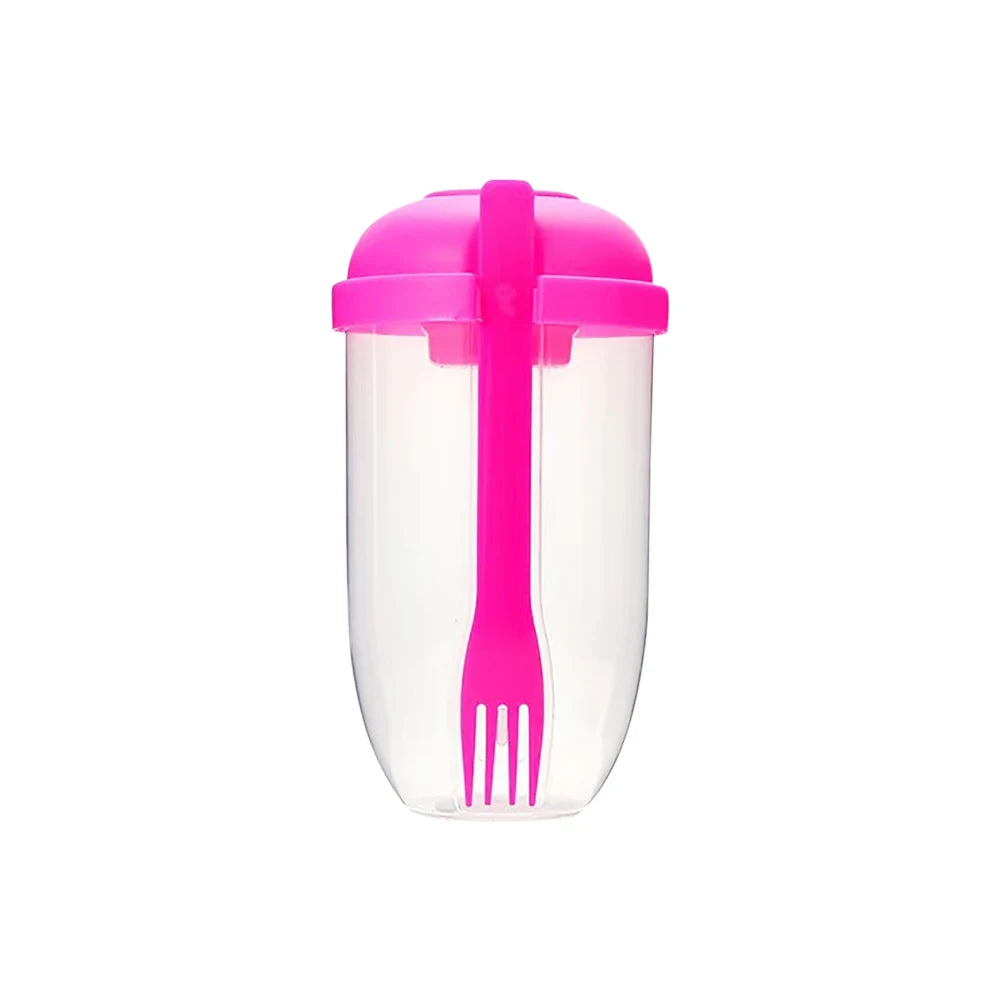 Kids Portable Salad Cup - Perfect Breakfast & Lunch Bowl with Fork for Healthy Meals on-the-Go!